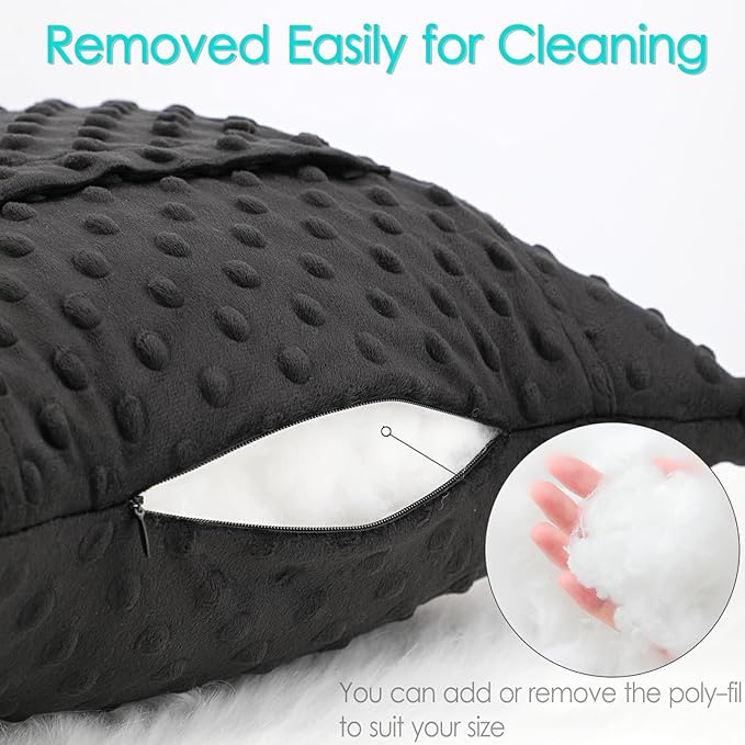 Star Hysterectomy Recovery Pillow C-Section Pillows with 2 Pockets for Tummy Tuck Abdominal Lumpectomy Belly Surgery Must Haves Shock Absorbing Cough Cushion Patients Gifts Minky Dot Black