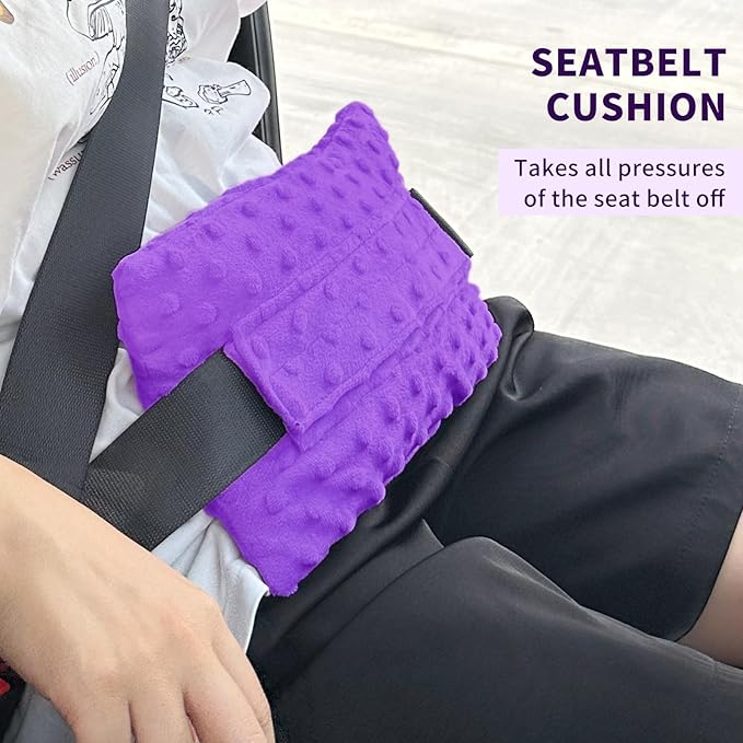 Seatbelt Pillows for Mastectomy Post-Surgery,After Chemo Heart Post Breast Cancer Surgery C-Section Hysterectomy Support Cushion Pad Patient Care Comfort Recovery Pillow for Car Seat Belt(Lavender)