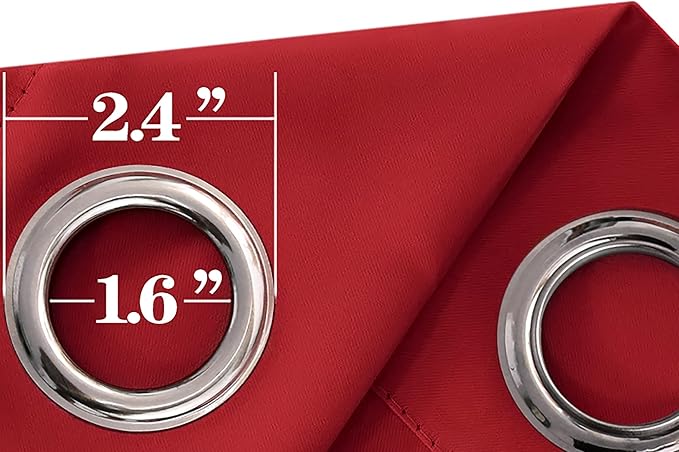 Mrs.Naturall Kids Curtains 2 Panel Set for Boys Bedroom,Blackout Grommet Window Sports Basketball Football Red Gaming Curtains for Boys Room,63 Inch Length