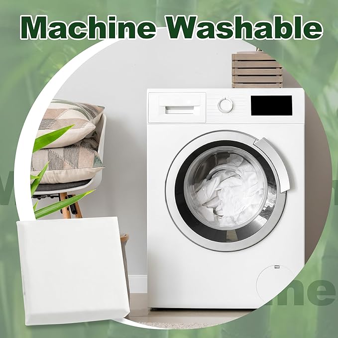 HOMBYS Bamboo Viscose Bed Wedge Pillow Cover with Zipper, 100% Viscose Made from Bamboo, Soft, Cooling, Breathable Wedge Pillowcase Sweat-Absorbent Pillowcase for Summer, 25"x25"x8", White