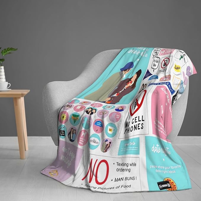 Gilmore Girls Blanket Gifts 50x40 Inch Sofa Throw Blanket Soft and Skin Friendly Living Room nap Blanket (A-001)