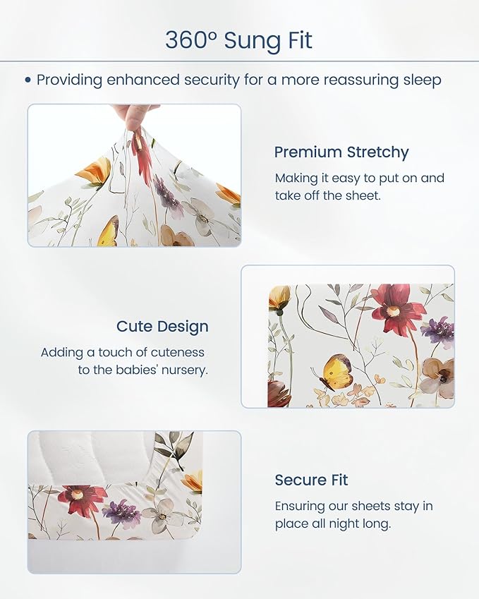 Premium Fitted Baby Boy Crib Sheets for Standard Crib Mattress - Ultra-Soft Jersey Knit Crib Mattress Sheet, Safe and Snug, Durable, Stylish Crib Sheet, 28''x52''x9'' Extra Deep Pocket