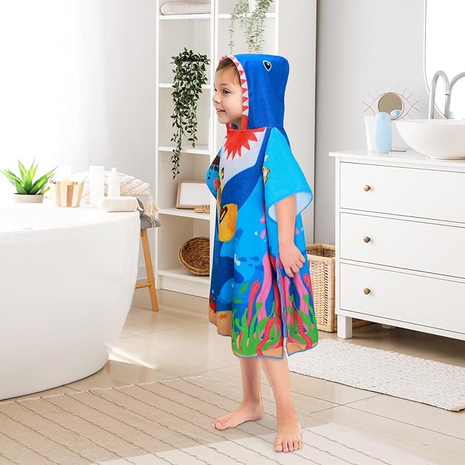 Kids Beach Towels Baby Towels with Hood Toddler Pool Towel Large Bath Towels for Boys and Girls for Travel Shower Swimming