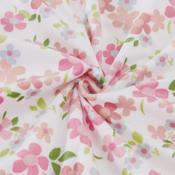 CREVENT 30''X40'' Cute Cozy Fluffy Warm Baby Blanket for Girls Boys Infants Toddlers' Bedding/Crib/Cot/Stroller, Baby Shower Birthday Newborn's Gift - Wildflower