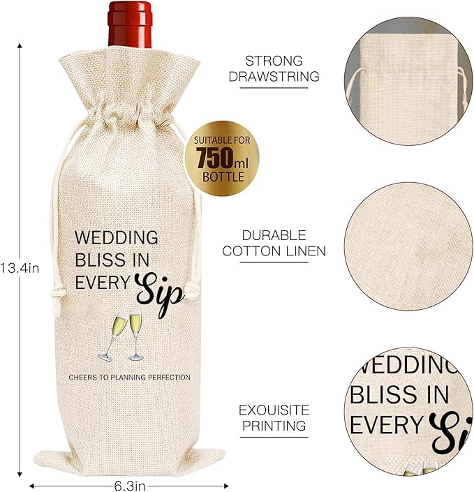 Engagement Gifts Wine Bag for Couples -Newly engagement couple gifts,Fiance Fiancee Gift for Him and Her,she said yes Engaged Gifts for Bridal Wedding Gifts