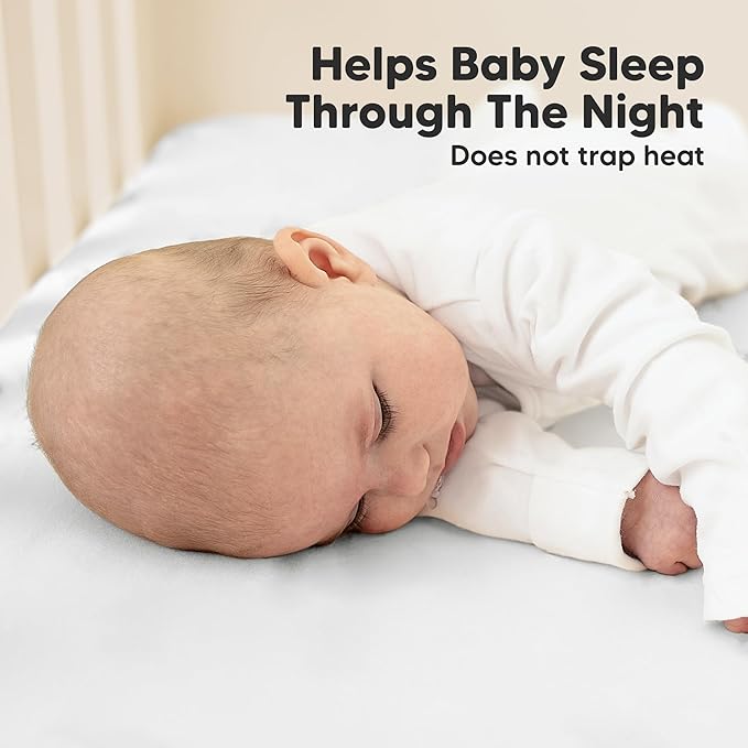 2-Pack Organic Crib Sheets for Boys, Girls - Jersey Fitted Crib Sheet, Baby Crib Sheets Neutral, Crib Mattress Sheet, Cotton Crib Sheets, Breathable Crib Sheet, Baby Mattress Sheets (Cloud)