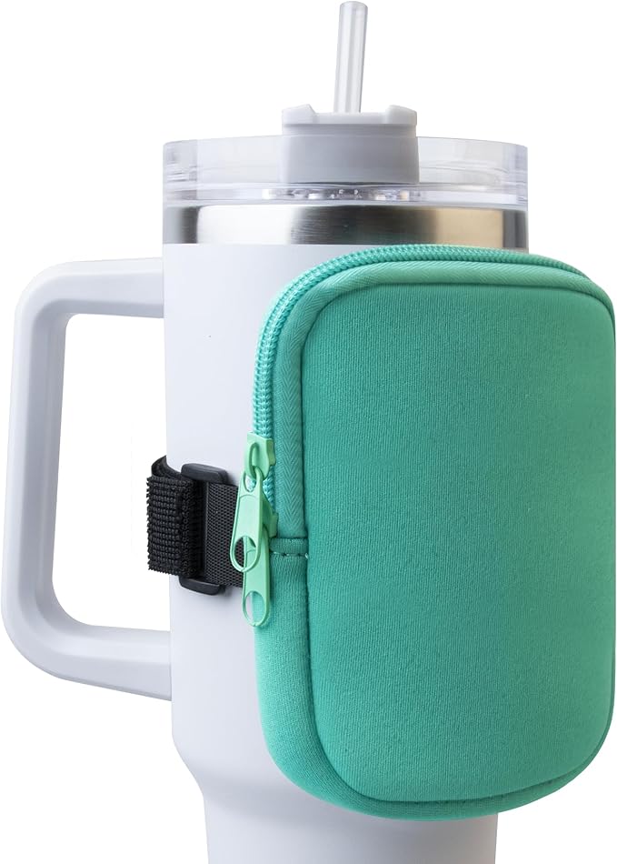 Water Bottle Pouch for Stanley 40 oz Tumbler with Handle - Gym Accessories for Women, Cup Belt Bag Compatible with Stanley/Simple Modern Tumbler Accessories