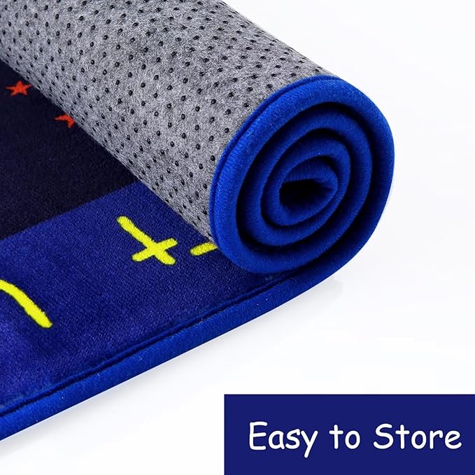 Kids Rug 4x4 Play Mats for Babies and Toddlers Kids Room Rug Play Mat for Children Toddlers,Circle Rug Kids Classroom Playroom Play Rug Round Rug Alphabet Nursery Area Rug