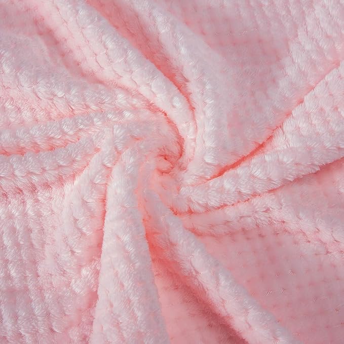 Fuzzy Throw Blanket, Plush Fleece Blankets for adults, Toddler, boys and Girls, Warm Soft Blankets and Throws for Bed, Couch, Sofa, Travel and Outdoor, Camping (Full Twin(70"x80"), XL2-Baby Pink)