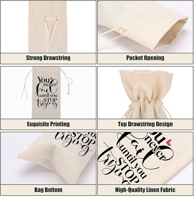 Funny Wine Quotes Wine Bag Wine Tasting Party Supplies for Wine Lovers Women Men Bride Bestie Mother Christmas Birthday Wedding Bachelorrette Party Wine Bags