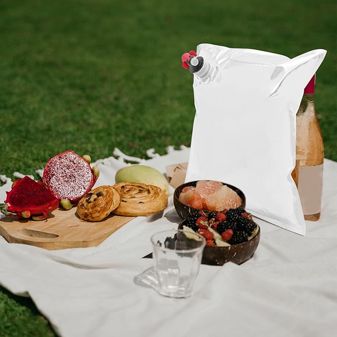 MAGICLULU 10pcs Wine Purse Refill Bags Refill Bladders 5L Wine Purse Replacement Bags Refill Dispenser Bag Refillable Wine Replacement Storage Pouch with Spout for Wine