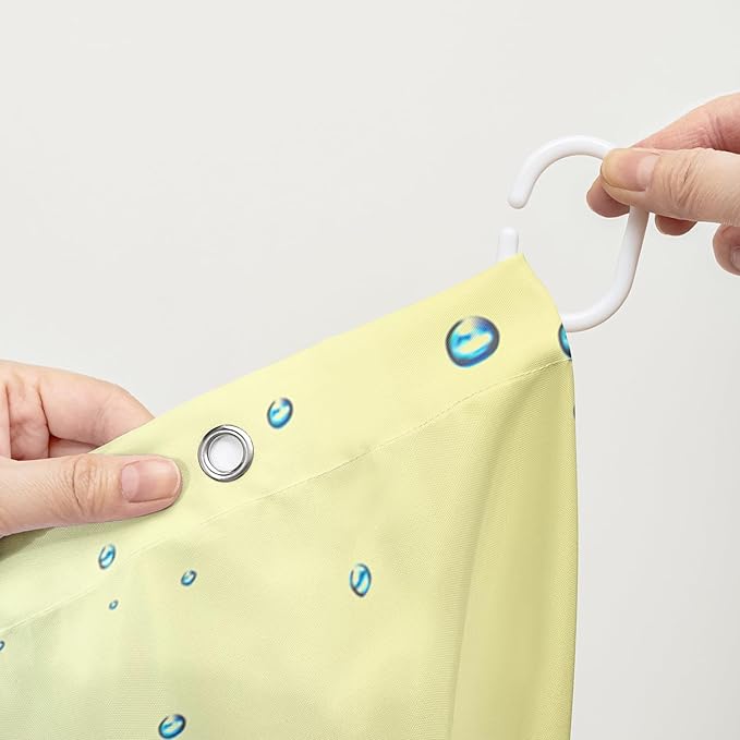 AILONEN Cute Cartoon Octopus Shower Curtain,Beautiful Sea World Theme theme Bath Curtain Cloth Fabric Bathroom 72" W*78" H Inch,12 Pack Hooks for Kids Child Sea Animal Bathroom Curtain