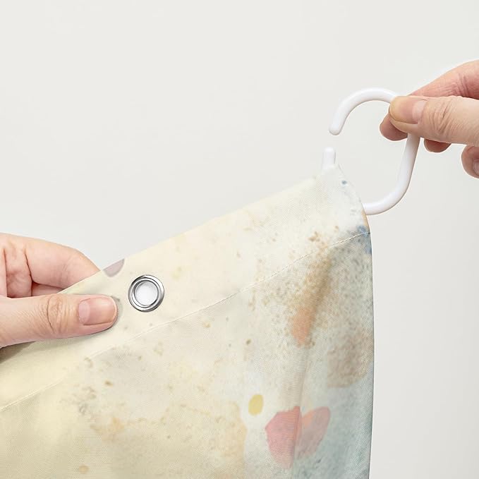 AILONEN Cartoon Frog Shower Curtain,Blue Frog with Sunflowers Polyester Cloth Bath Curtain Set for Kids Boys Girls,Amphibious Animals Shower Curtains for Bathroom,48" W*72" H