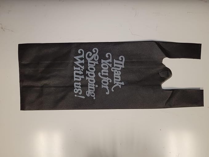 400 Pcs Single Wine Bag Christmas Wine Gift Bag Non Woven Fabric Reusable Bags for Gifts Bags Bulk Bottle Holder Wine Carrier with Handles for Shopping Thank you bag Parties (Black)