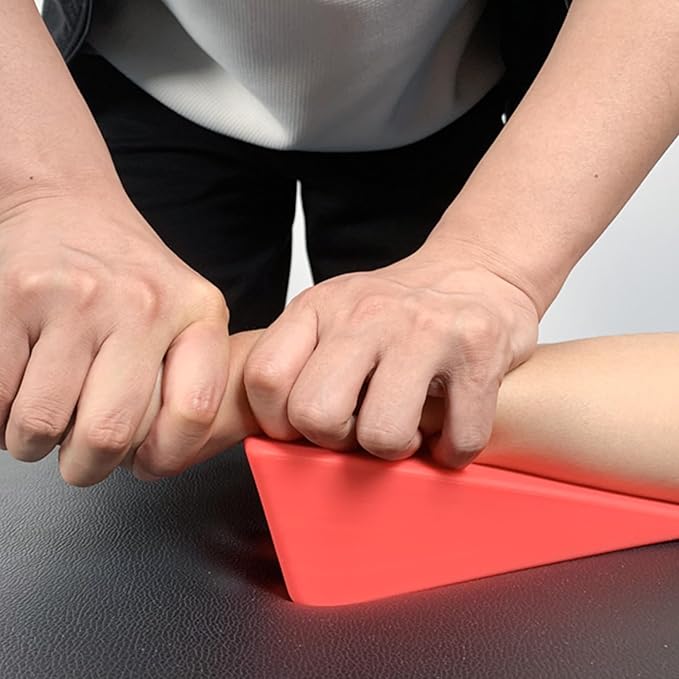 Physical Therapy Wedge Pillow - Sturdy Durable Triangle Therapy Wedge for Spinal Pain Relief and Rehabilitation Treatment (red)