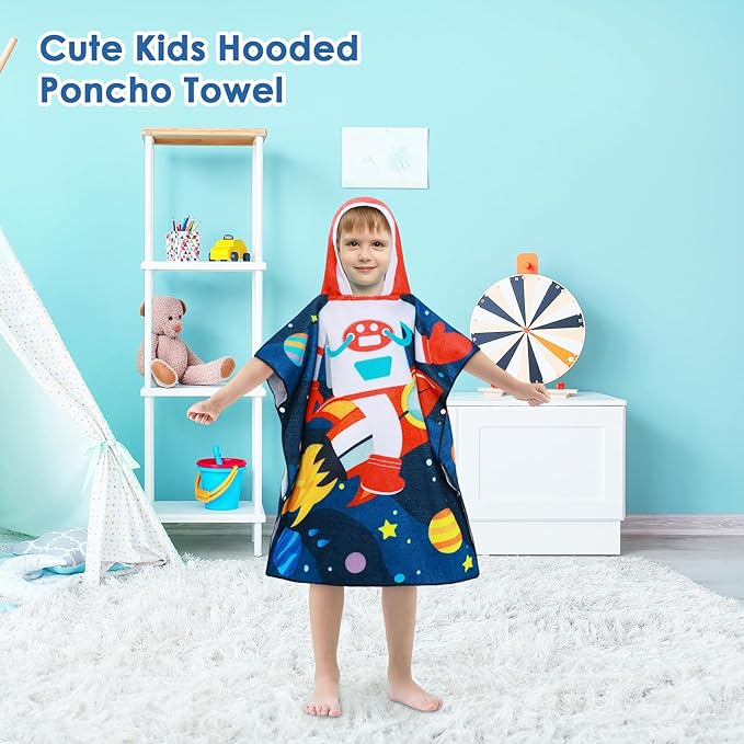 Kids Beach Towels Baby Towels with Hood Toddler Pool Towel Large Bath Towels for Boys and Girls for Travel Shower Swimming