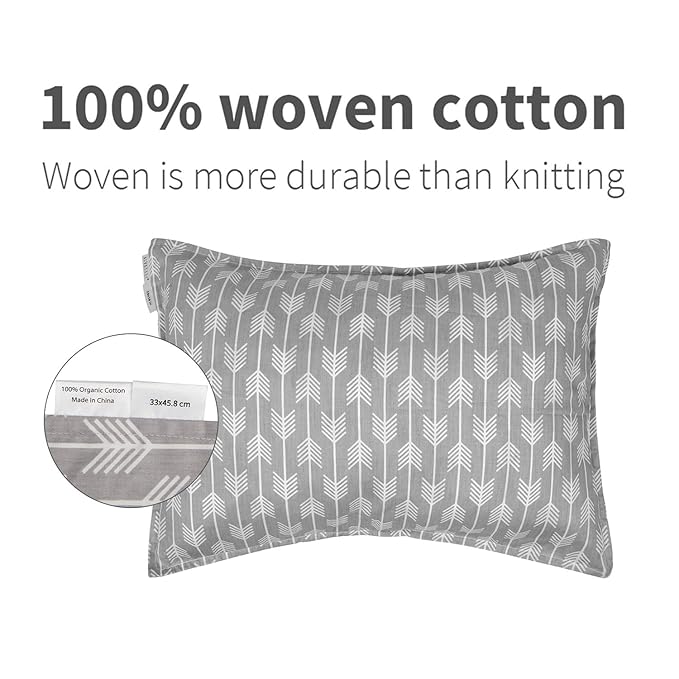 ALVABABY Toddler Pillowcases-Cotton Pillow Cover Fits 14x19 or 13 x 18 Kids Bedding Pillow 2 Pack Large Pillow Covers Envelope for Babies Children Boys Girls Sleeping and Travel Dinosaurs 2L-TPW10