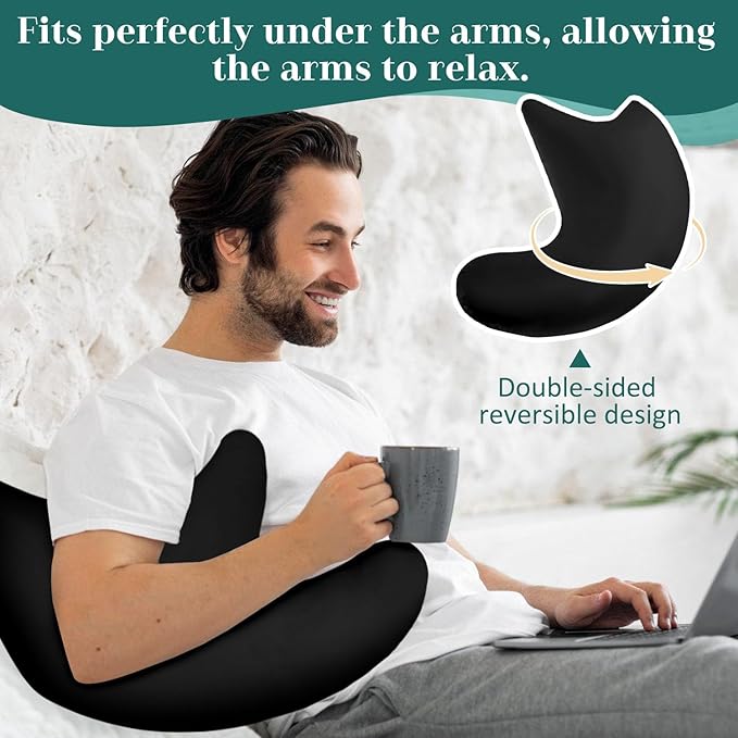 HARBOREST Shoulder Surgery Pillow - Shoulder Pillow for Shoulder Pain, Rotator Cuff Pillow for Sleeping or Sitting, Shoulder Relief Pillow (Black)