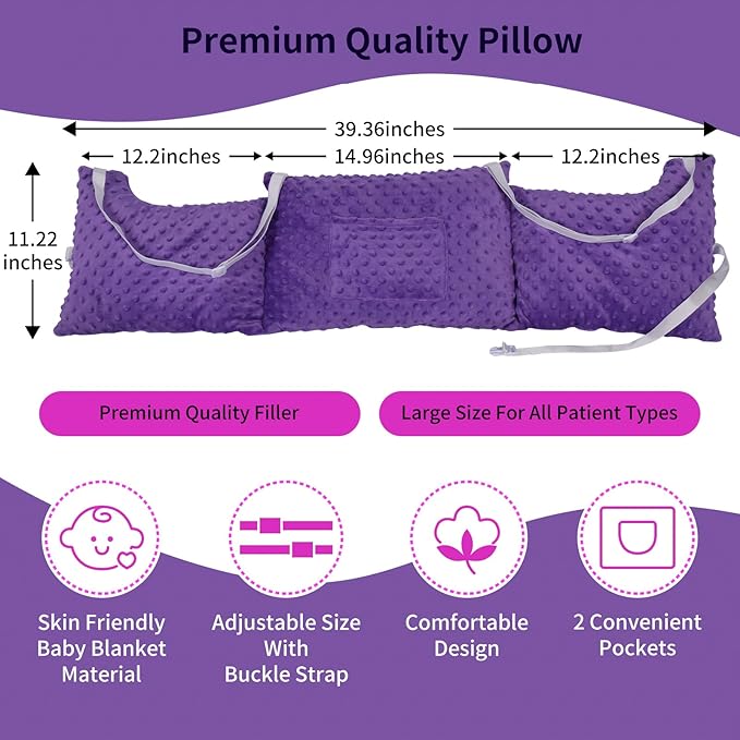 Post Mastectomy Pillow for Breast Reduction & Augmentation Patients After Heart Post Breast Cancer Surgery Mastectomy Recovery Breast Pillow Offers Support & Comfort-Surgery Gift for Women(Lavender)