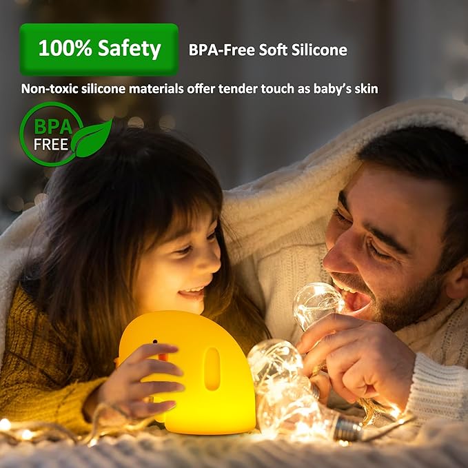 Duck Night Light, Duck Gifts for Girl, Duck Lamp Gifts Bedside Lamp for Nursery, ABS+SIL, Touch Control, Portable and Rechargeable Dimmable, Birthday Gifts for Boys Girls