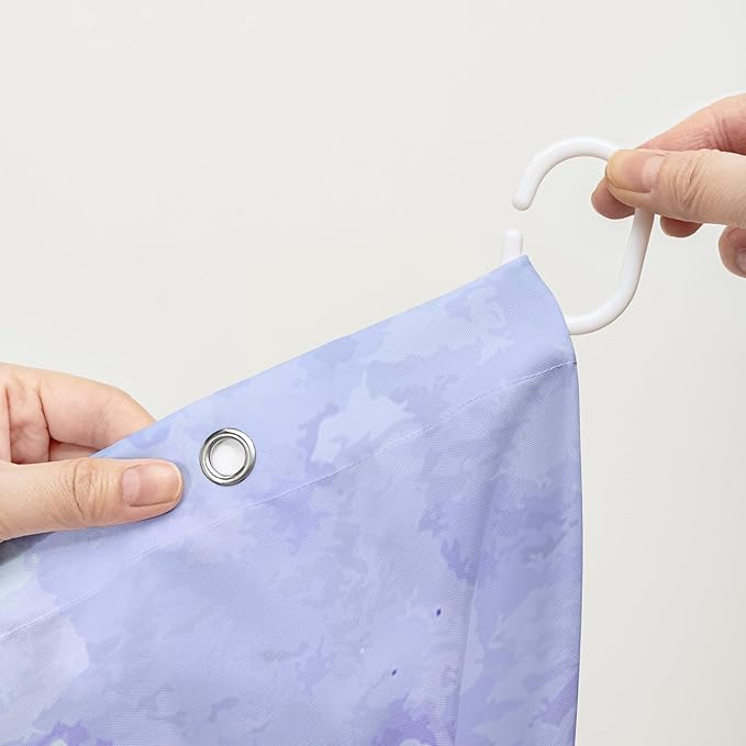 AILONEN Beautiful Butterfly Shower Curtain,Purple Butterfly Bath Curtain for Bathroom for Girls,Lavender Flower Shower Curtain,Watercolor Tie Dye Shower Curtain Set with Hooks,72" W*96" H