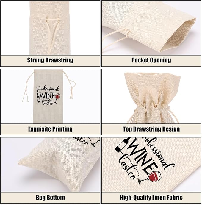 Funny Wine Quotes Wine Bag Wine Tasting Party Supplies for Wine Lovers Women Men Bride Groom Abuela Christmas Birthday Wedding Bachelorrette Party Wine Bags