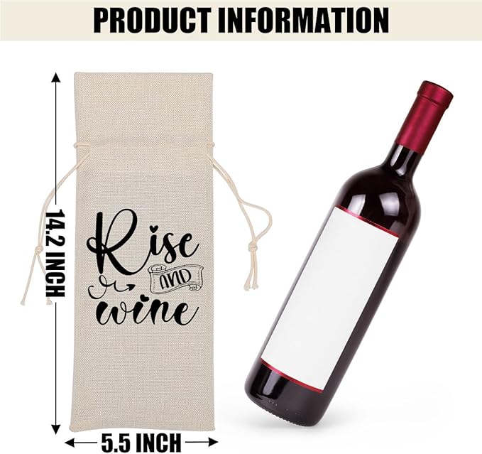 Funny Wine Quotes Wine Bag Wine Tasting Party Supplies for Wine Lovers Women Men Bride Groom Her Christmas Birthday Wedding Bachelorrette Party Wine Bags