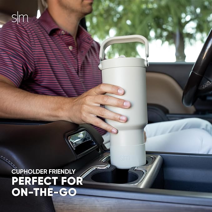 Simple Modern Trek Pivot | 30oz Flip Straw Tumbler with Handle | Water Bottle & Boot | Interchangeable Straw & Chug Lids | Insulated Stainless Steel Jug | Gym Sports Outdoors | Slumberland