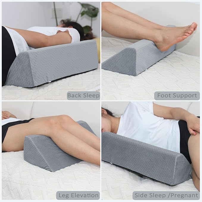Body Wedge Pillow for Side Sleeping, Body Position Side Wedge Pillow, Back Positioning Elevation Pillow, Back Wedge Pillow for Side Sleepers, Wedge Pillows for After Surgery, Back Pain, Pregnancy