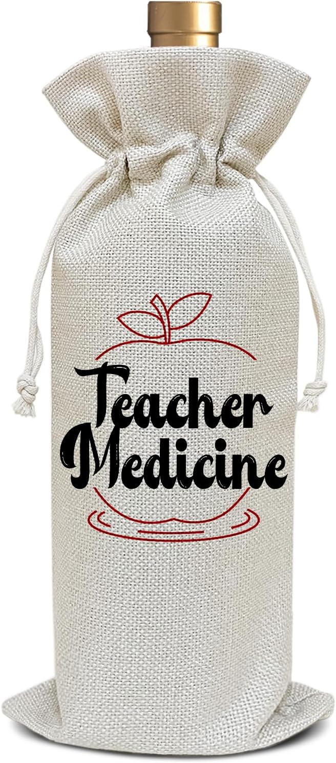 Teacher Appreciation Gifts, Thank You Gifts for Teacher Counselor Graduation Retirement Gifts for Coworker Colleague Thanksgiving Christmas Party Favor Wine Bag Decoration Supplies /47