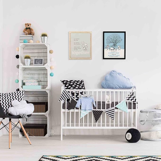 Open Road Brands Disney Winnie The Pooh and Piglet Better Together Wood Wall Decor for Nursery, Bedroom or Play Room