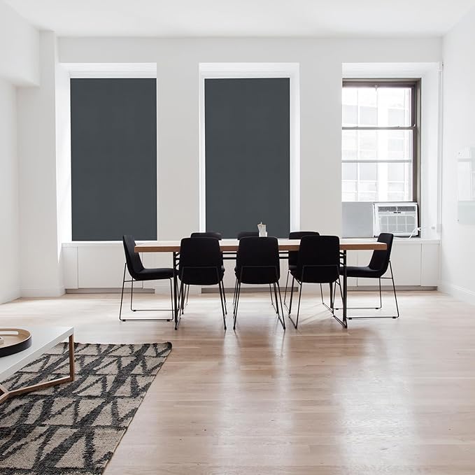 Portable Blackout Shades 100% Blackout Curtains for Bedroom Small Window Curtains No Light Kitchen Windows Insulated for Nursery for Baby Travel Curtain,Gray,56" W x 160" L,1 Panel