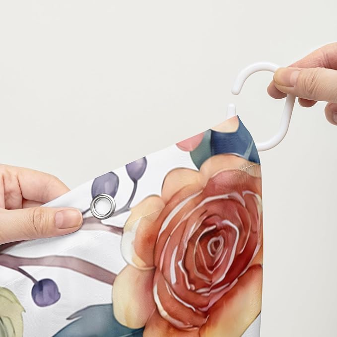 AILONEN 3D Sugar Skull Shower Curtain,Sunflower with Skeleton Design Shower Curtain Set with Hooks for Boys Girls,Butterfly Gothic Skull Waterproof Fabric Shower Curtain for Bathroom,72" W*96" H