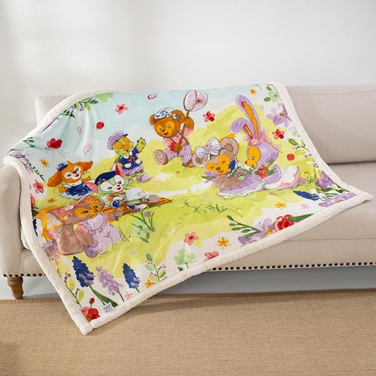 COSUSKET Daffy Bear Throw Blanket, Kids Super Soft Fuzzy Plush Sherpa Furry Fleece Throw Blanket 50 x 60 Inches Boys Girls Gifts