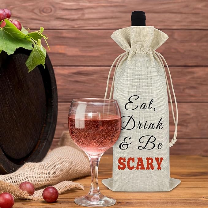 Friendship Gift for Friends Wine Gift Bag Birthday Christmas Gifts for Women Men Wine Lovers Bachelorette Party Decors Reusable Burlap Wine Bag Home Bar Tasting Party Decors Champagne Wrap Bag