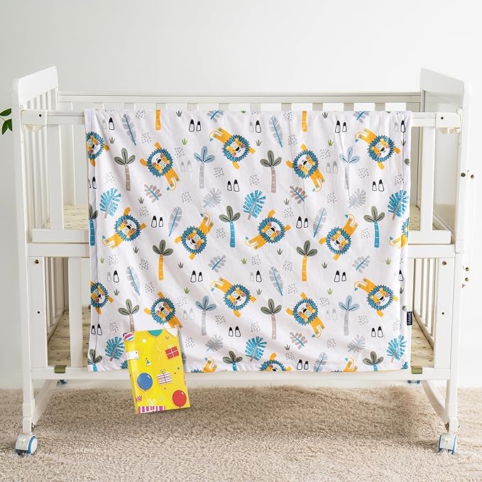 Baby Blanket for Boys Girls Super Soft Blanket,Fluffy Warm Lightweight Baby Receiving Blankets,Double Layer with Dotted Backing for Toddler Nursery (Lion, 30 * 40inch)