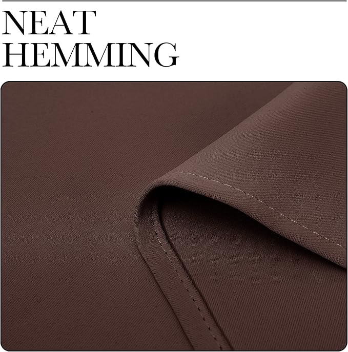 NICETOWN Nursery Essential Thermal Insulated Solid Grommet Top Blackout Curtains, Home Decoration Privacy Curtains for Bedroom (Chocolate Brown, 1 Pair, 42 x 63 inches)