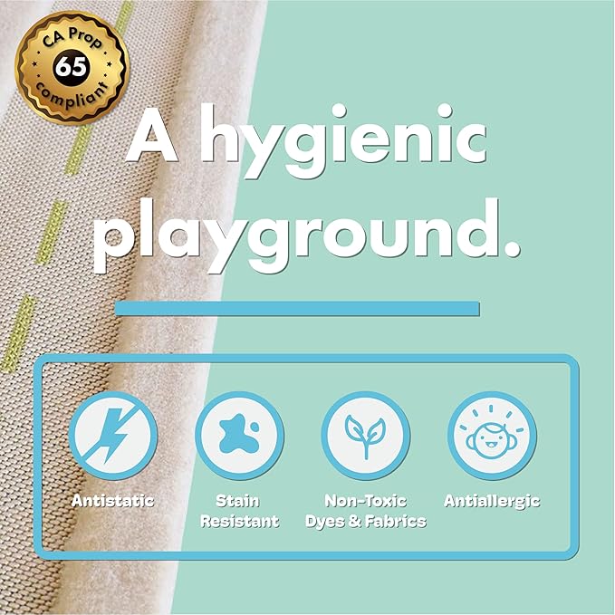 IVI Thick 3D Childrens Play Mat & Rug in A Colorful Town Design for Kids with Soccer Field, Car Park & Roads, Green, 32 x 45 inches