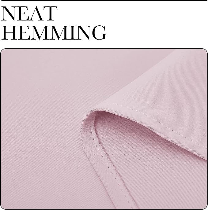 NICETOWN Nursery Essential Thermal Insulated Solid Grommet Top Blackout Curtains/Drapes (1 Pair, 42 x 84 inches, Baby Pink)