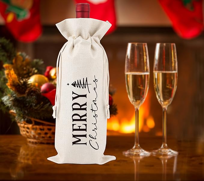 Christmas Wine Gift Bags,Pairs Well With Christmas,Christmas Wine Bags,Wine Gift Bag,Christmas Drawstring Wine Bag,Christmas Party Favors,Holiday Party Favors,1 Drawstring Gift Wine Bag,Q35