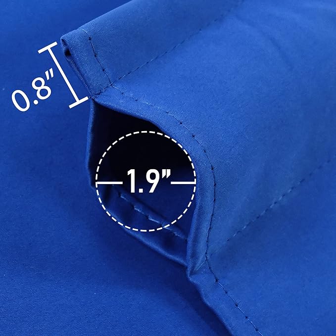 Blue Valance for Windows 52x18 Inch Solid Blackout Rod Pocket Kitchen Short Curtain Toppers Valance for Bathroom Living Room, Dazzling Blue