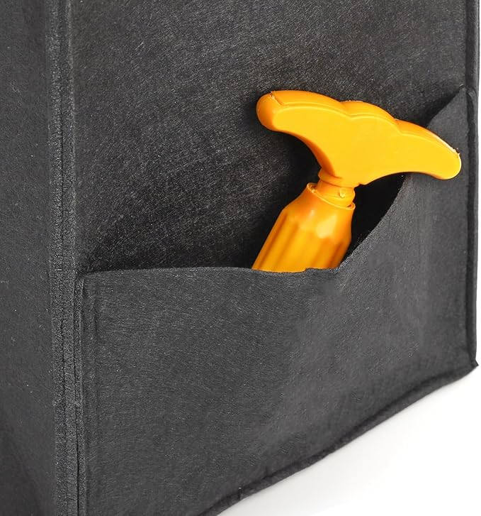 Peohud 6 Bottle Wine Carrier Tote, 3 Pack Thick Felt Wine Bottle Bags with Removable Divider, Portable Wine Gift Bag Reusable Grocery Bags for Travel, Camping, Picnic, Perfect Wine Lover Gift