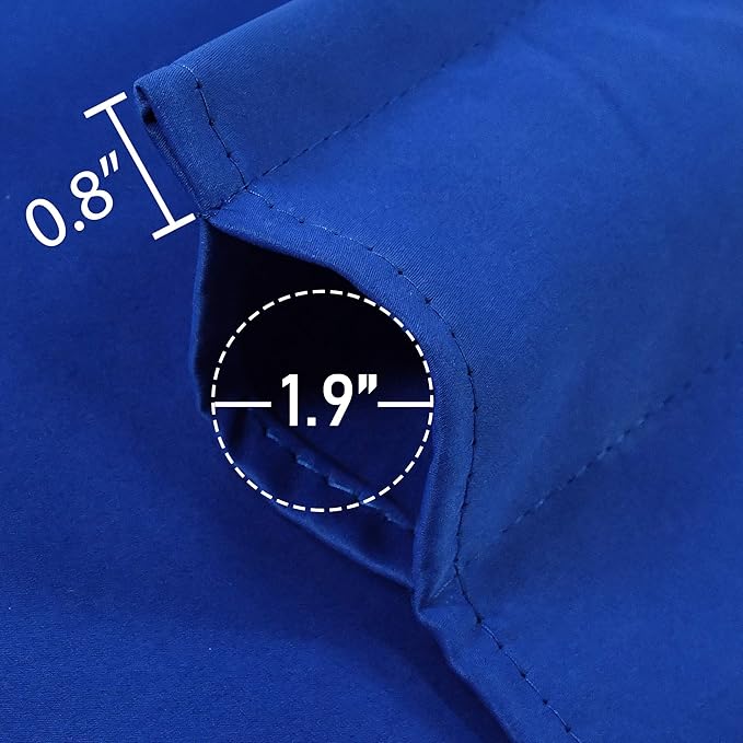 Royal Blue Valance for Windows 42x18 Inch Solid Thermal Insulated Blackout Rod Pocket Kitchen Short Curtain Toppers Valance for Bathroom Living Room 1 Panel