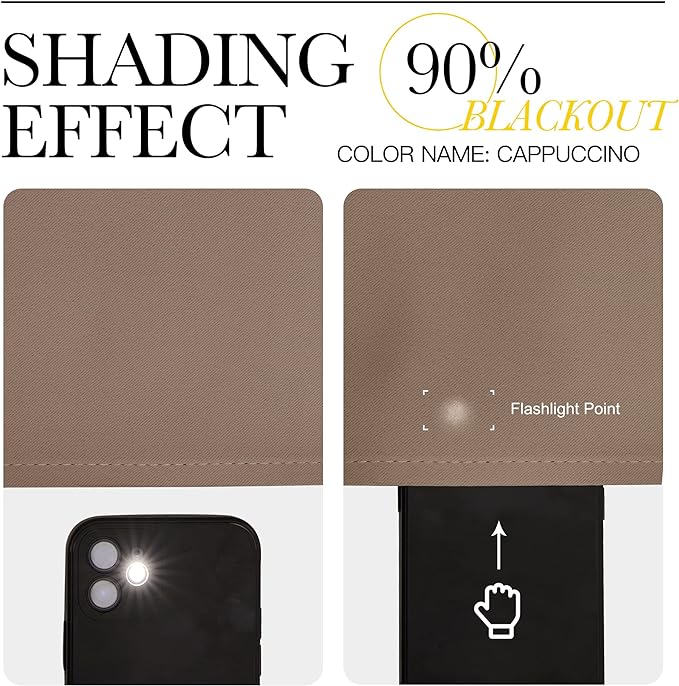 NICETOWN Short Window Treatment Thermal Insulated Solid Grommet Blackout Curtains/Drapes for Bedroom Samll Window (Set of 2, 42 by 68 Inch, Cappuccino)