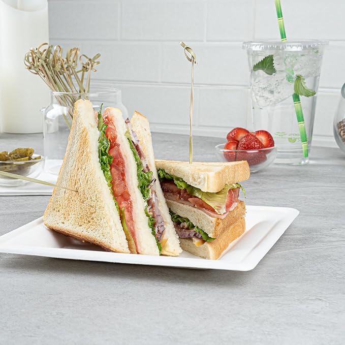 Restaurantware 6 Inch Twisted Bamboo Skewers 1000 Sturdy Disposable Bamboo Food Picks - Sturdy Looped Knot Bamboo Appetizer Picks Sustainable For Serving Appetizers and Cocktail Garnishes