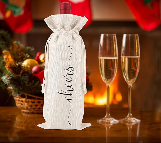 Christmas Wine Gift Bags,Pairs Well With Christmas,Christmas Wine Bags,Wine Gift Bag,Christmas Drawstring Wine Bag,Christmas Party Favors,Holiday Party Favors,1 Drawstring Gift Wine Bag,Q33
