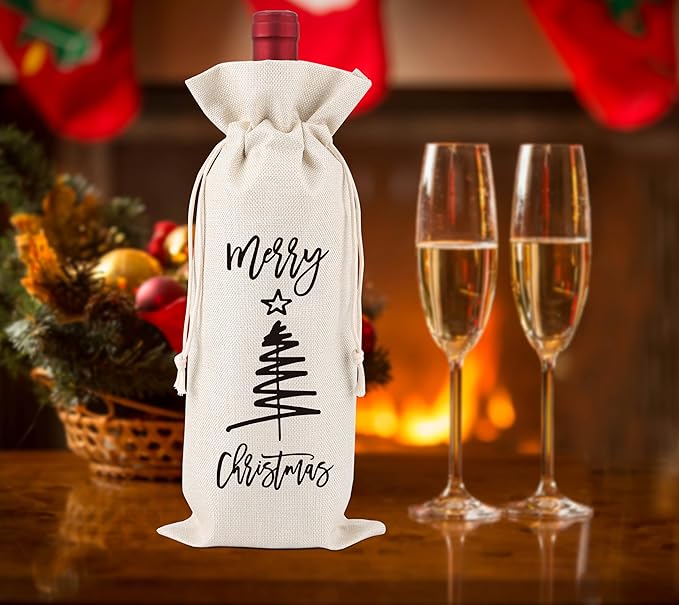 Christmas Wine Gift Bags,Pairs Well With Christmas,Christmas Wine Bags,Wine Gift Bag,Christmas Drawstring Wine Bag,Christmas Party Favors,Holiday Party Favors,1 Drawstring Gift Wine Bag,Q31