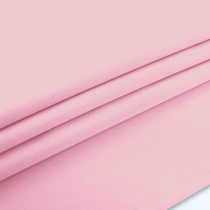 Mrs.Naturall Pale Pink Curtains 72 Inch Length for Baby Girl Room 2 Panels Set Grommet Soft Lightweight Black Out Room Darkening Blackout Privacy Curtain for Kids Bedroom,72 Inch Long