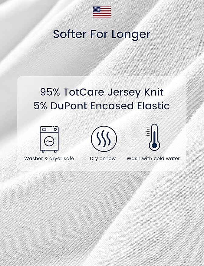 TotAha Premium Stretchy Pack N Play Playard Sheets | Mini Crib Sheets (2-Pack)-Hypoallergenic, Silky Comfort, Buttery Soft, Calming Effect, All-Season Jersey-Knit Sheets 38 X 24 (Balloon & Sailboat)