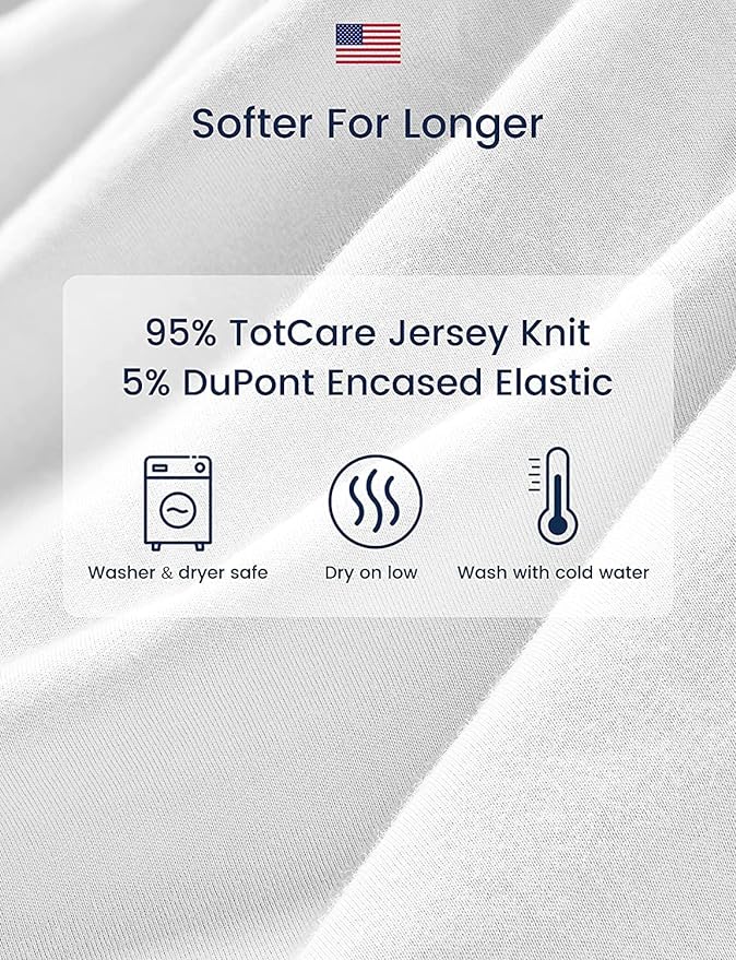 TotAha Premium Stretchy Pack N Play Playard Sheets | Mini Crib Sheets (2-Pack) -Hypoallergenic, Silky Comfort, Buttery Soft, Calming Effect, All-Season Jersey-Knit Sheets 38 X 24 (Farm & Pumpkin)